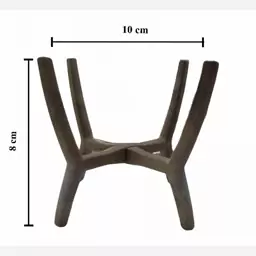 پایه گلدان سایز 10 طرح چوبی مدل منحنی