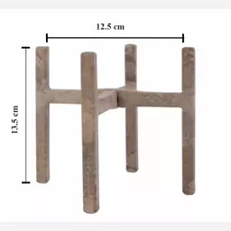 پایه گلدان سایز 12 طرح چوبی مدل صاف 