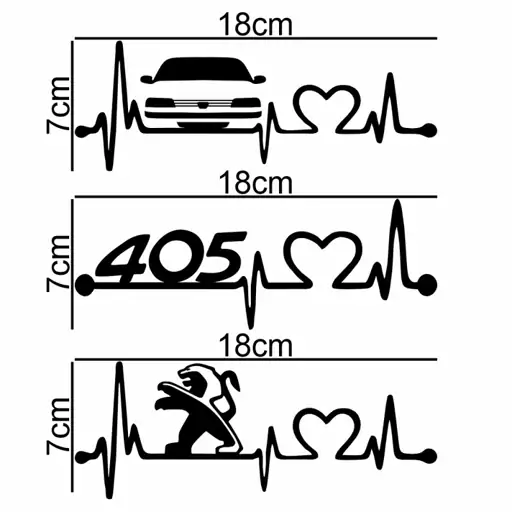 برچسب بدنه خودرو ماتریسیو طرح ماشین پژو 405 کد M184 مجموعه 3 عددی