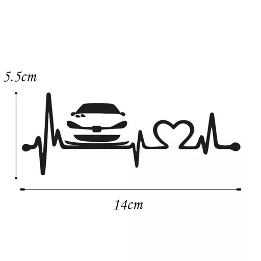 برچسب بدنه خودرو طرح ضربان کد BLK1405