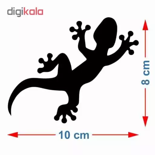 برچسب بدنه خودرو طرح مارمولک کد 68 بسته 2 عددی