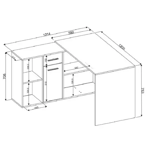 میز تحریر هیراد مدل T163-MDF