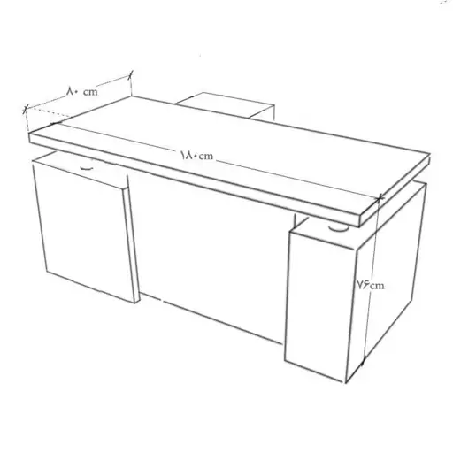 میز مدیریت هیراد مدل  M904-MDF