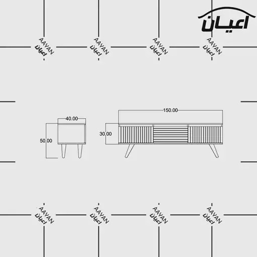 میز تلویزیون اعیان مدل FH446