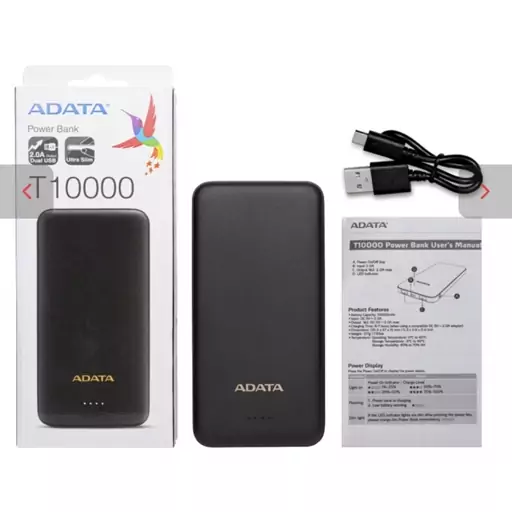 پاور بانک فست شارژ 10000 ای دیتا ADATA T10000 10W