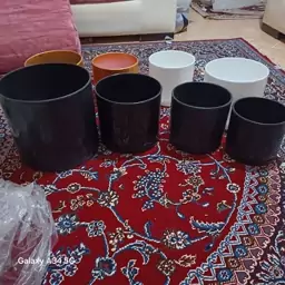 ست 4عددی گلدان مشکی