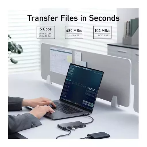 هاب USB-C نه پورت انکرمدل A8373