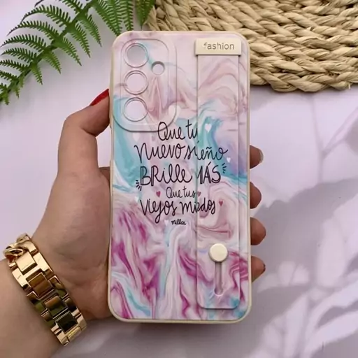 قاب گوشی Galaxy A25 سامسونگ سیلیکونی دستبندی Fashion محافظ لنز دار آبرنگی کد 78491