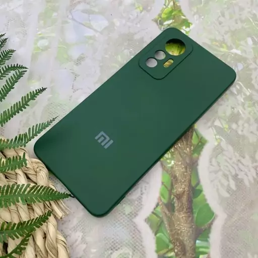 قاب گوشی Xiaomi 12 Lite شیائومی سیلیکونی های کپی طرح ساده سبز محافظ لنز دار کد 52886