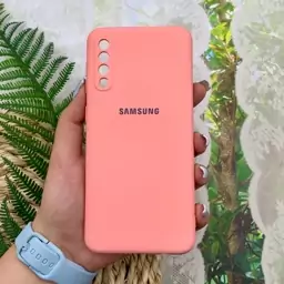 قاب گوشی Galaxy A30S / Galaxy A50S / Galaxy A50 سامسونگ سیلیکونی های کپی طرح ساده گلبهی محافظ لنز دار کد 55732