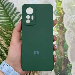 قاب گوشی Xiaomi 12 Lite شیائومی سیلیکونی های کپی طرح ساده سبز محافظ لنز دار کد 52886