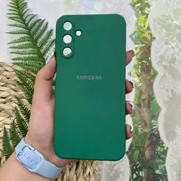 قاب گوشی Galaxy A15 سامسونگ سیلیکونی های کپی طرح ساده سبز محافظ لنز دار کد 37472