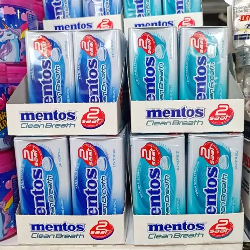 خوشبو کننده دهان نعناع تند بدون شکر 50 عدد منتوس mentos