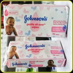 دستمال مرطوب کودک جانسون (72عددی) johnson wipes