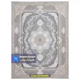 فرش 12 متری 1200 شانه تراکم 3600 وینتیج تمام آکلرلیک گل برجسته کد HCS4008N (ارسال رایگان)