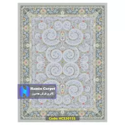 فرش 9 متری 1200 شانه تراکم 3600 تمام آکلرلیک گل برجسته کد HCS3015S (ارسال رایگان)