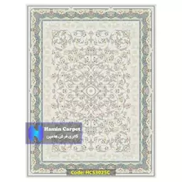 فرش 6 متری 1200 شانه تراکم 3600 تمام آکلرلیک گل برجسته کد HCS3025C (ارسال رایگان)