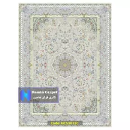 فرش 9 متری 1200 شانه تراکم 3600 تمام آکلرلیک گل برجسته کد HCS3012C (ارسال رایگان)