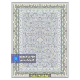 فرش 12 متری 1200 شانه تراکم 3600 تمام آکلرلیک گل برجسته کد HCS3025S (ارسال رایگان)