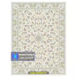 فرش 12 متری 1200 شانه تراکم 3600 تمام آکلرلیک گل برجسته کد HCS3017C (ارسال رایگان)