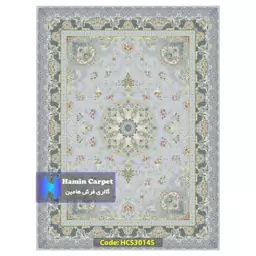 فرش 9 متری 1200 شانه تراکم 3600 تمام آکلرلیک گل برجسته کد HCS3014S (ارسال رایگان)