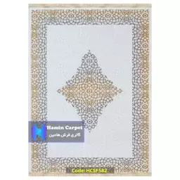 فرش فانتزی 440 شانه تراکم 1060 سایز 1 در 1.5 جنس نخ BCF کد HCSF582 (پس کرایه)