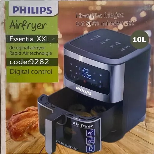 سرخ کن فیلیپس 9282 سرخکن بدون روغن رژیمی philips اورجینال 10 لیتری جلو پنجره چراغ دار 8 برنامه ارسال رایگان 