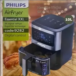 سرخ کن فیلیپس 9282 سرخکن بدون روغن philips حجم 10 لیتری  بدنه استیل و پلاستیک 8 برنامه پخت تاچ لمسی ارسال رایگان