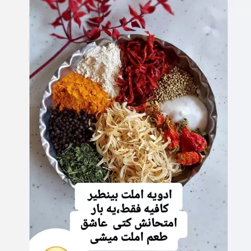 ادویه  مخصوص املت  با طعمی عالی حاوی پاپریکا و... خالص و با کیفیت  100 گرمی