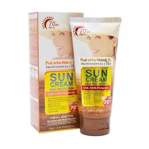 کرم ضدآفتاب وکالی SPF 70 بی رنگ