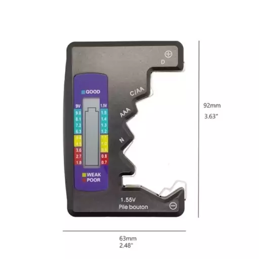 تستر باتری دیجیتالی مدل Universal مشکی