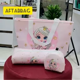 کیف بچگانه سه تیکه طرح دختر 4