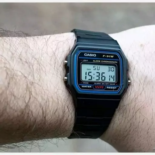 ساعت مچی کاسیو CASIO مدل F-91W نوستالژیک همراه با جعبه مقوایی