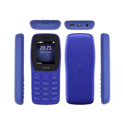 گوشی ساده نوکیا مدل Nokia 105 (2022) (اصل ویتنام) دو سیم کارت،ریجستر شده با کد فعال سازی (بدون گارانتی شرکتی)