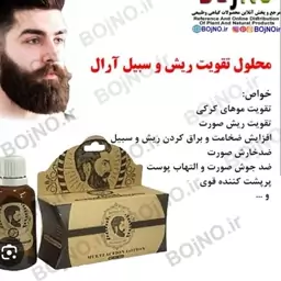 محلول تقویت ریش وسیبیل (پرپشت کننده ورشد مجدد ریش وسیبیل) 