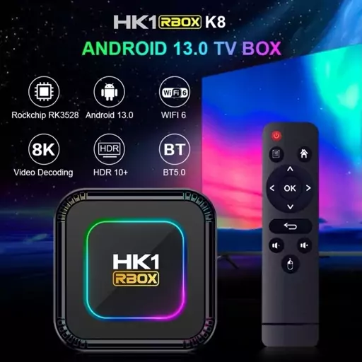 اندروید باکسhk1 Rbox k8 4+64gbبه همره ایرموس g10s