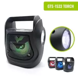 اسپیکر بلوتوثی چراغ قوه دار مدل gts-1533