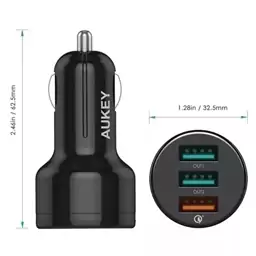 شارژر فندکی سه پورت آکی AUKEY CC-T11