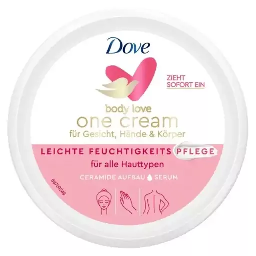 کرم مرطوب کننده 48 ساعته دست و صورت و بدن داو مدل Dove Body Love One Cream Light Moisturizer حجم 250 میل