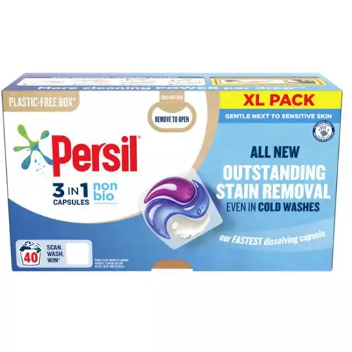 قرص ماشین لباسشویی هلندی پرسیل مدل Persil 3 In 1 Non Bio بسته 40 عددی