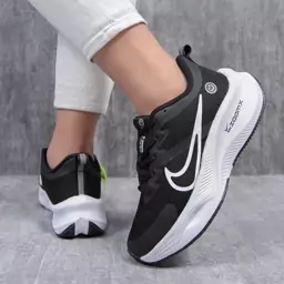 کتونی ست مردانه زنانه اسپرت مدل nike zoom نایک زوم رنگ مشکی سفید کد 74600