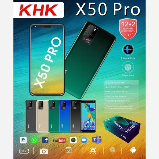 گوشی اندروید X50 pro مدل KHK (اقتصادی)