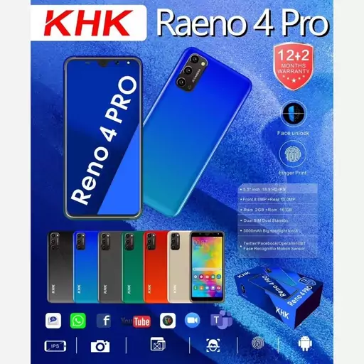 گوشی اندروید Reno 4 pro مدل KHK (اقتصادی)