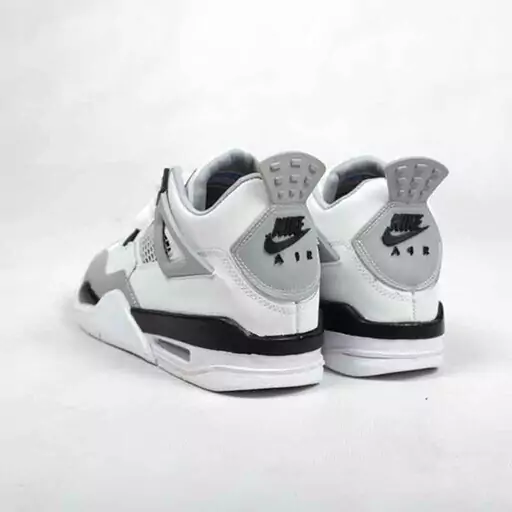 کفش جردن Nike Jordan 4 مردانه وزنانه رنگ سفید طوسی 37 تا 44 موجود ( کتونی جردن - جردن 4 - jordan 4 - کفش ایر جردن )