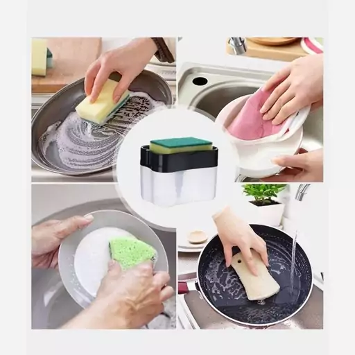 پمپ مایع ظرف شویی Soap Pump Sponge Caddy