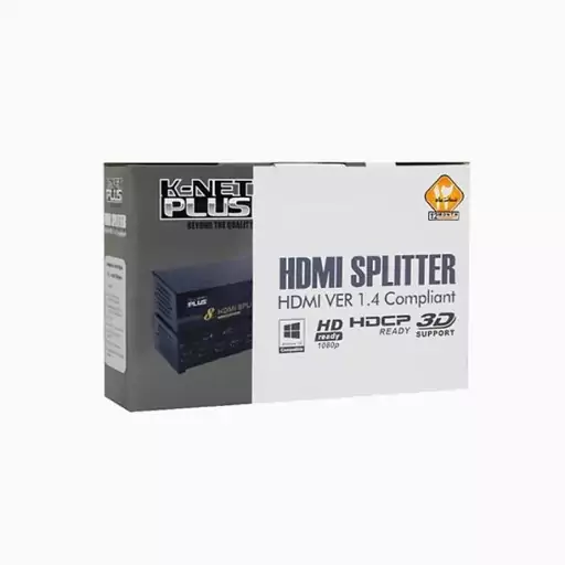 اسپلیتر HDMI1.4 کی نت پلاس 8 پورت KP-SPHD1408 