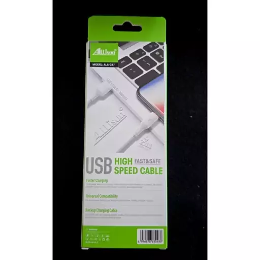 کابل شارژ USB به microUSB آلیسون مدلALS-c87 طول 1متر