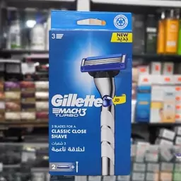 خودتراش ژیلت مچ تری  Gillette Mach3 اصل آلمان با 2 تیغ یدک