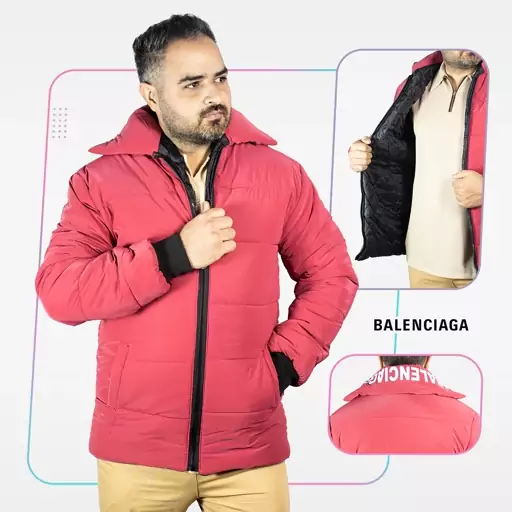 کاپشن مردانه قرمز Balenciaga مدل 1745