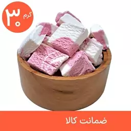 بستنی خشک وانیل توت فرنگی پفکی 30 گرمی (فریز درایر freeze-dried)